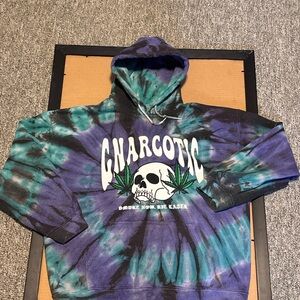 Lil Gnar Gnarcotic Hoodie “Smoke Now Die Later” Tie die